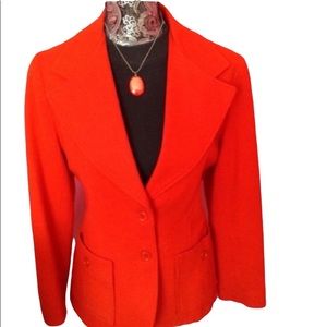 JUNIOR HOUSE VINTAGE RED BLAZER S